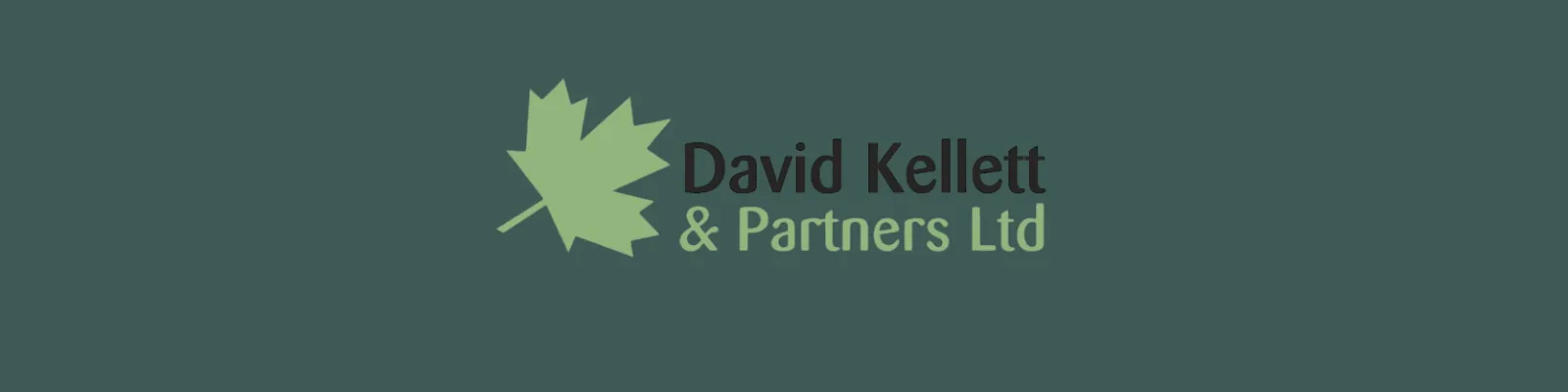 David Kellett & Partners Ltd logo with a green maple leaf on grey